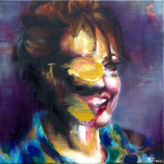 Deconstructed Portrait of a Woman: Oil Painting in the Style of Adrian Ghenie