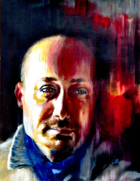 Portrait of Emanuele: Oil Painting in the Style of Adrian Ghenie