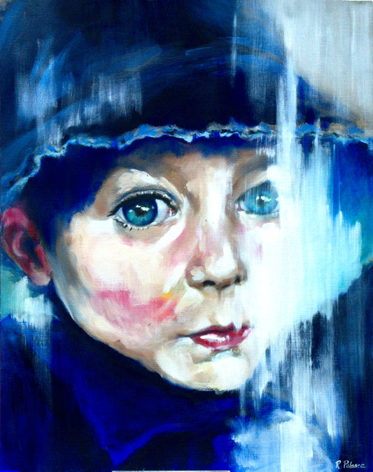 Portrait of Damiano: Oil Painting in the Style of Adrian Ghenie