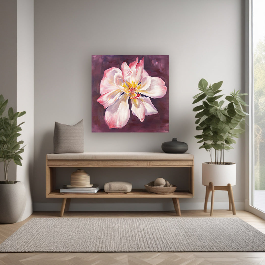 Fading Garden Rose - Original Oil Painting by Robyn Palescandolo