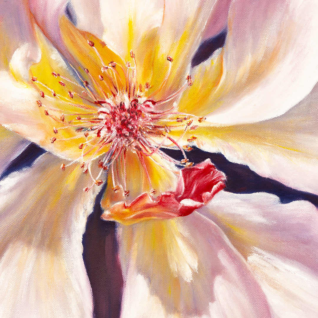 Fading Garden Rose - Original Oil Painting by Robyn Palescandolo