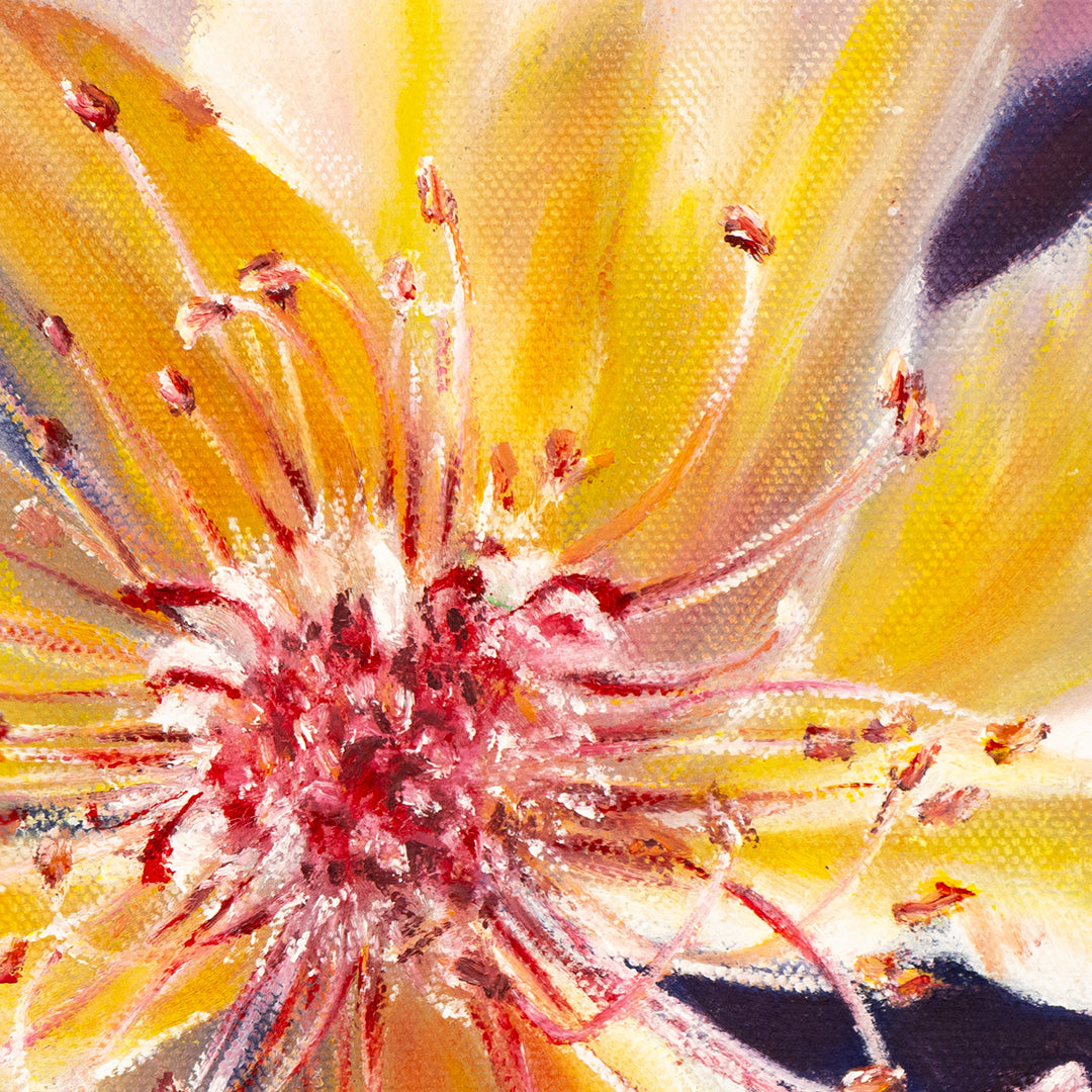 Fading Garden Rose - Original Oil Painting by Robyn Palescandolo