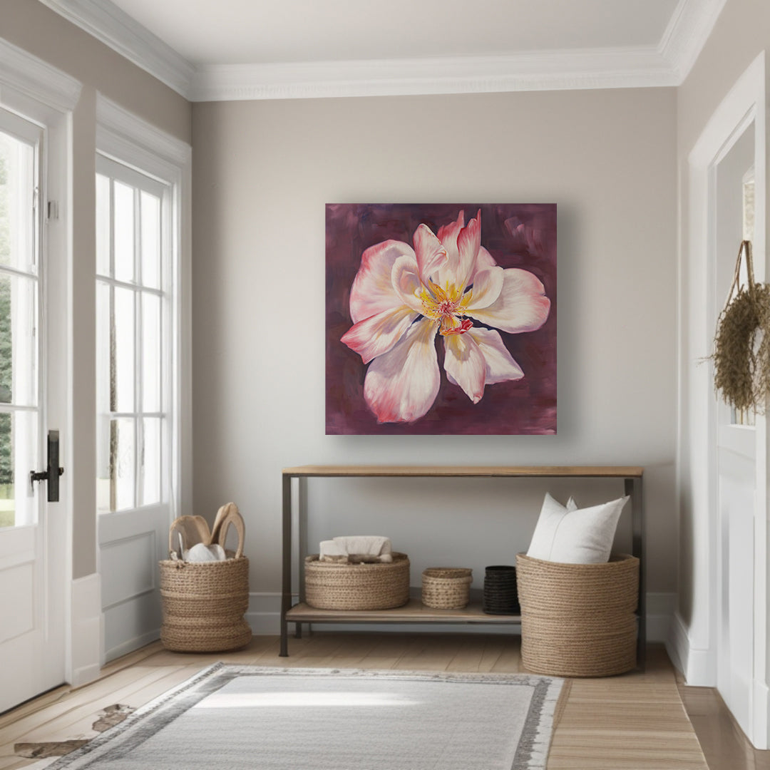 Fading Garden Rose - Original Oil Painting by Robyn Palescandolo