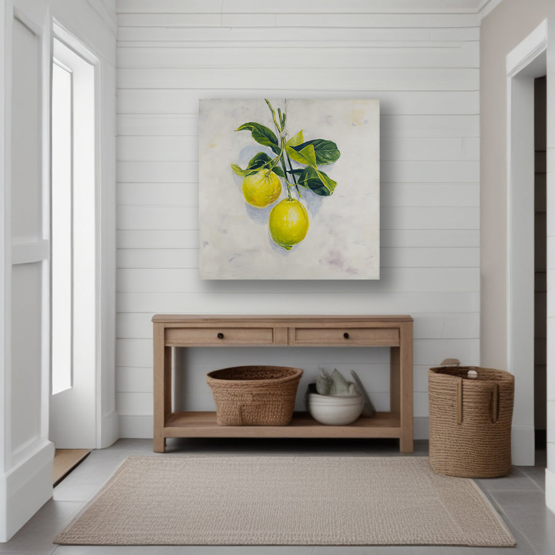 Garden Lemons - Original Oil Painting by Robyn Palescandolo