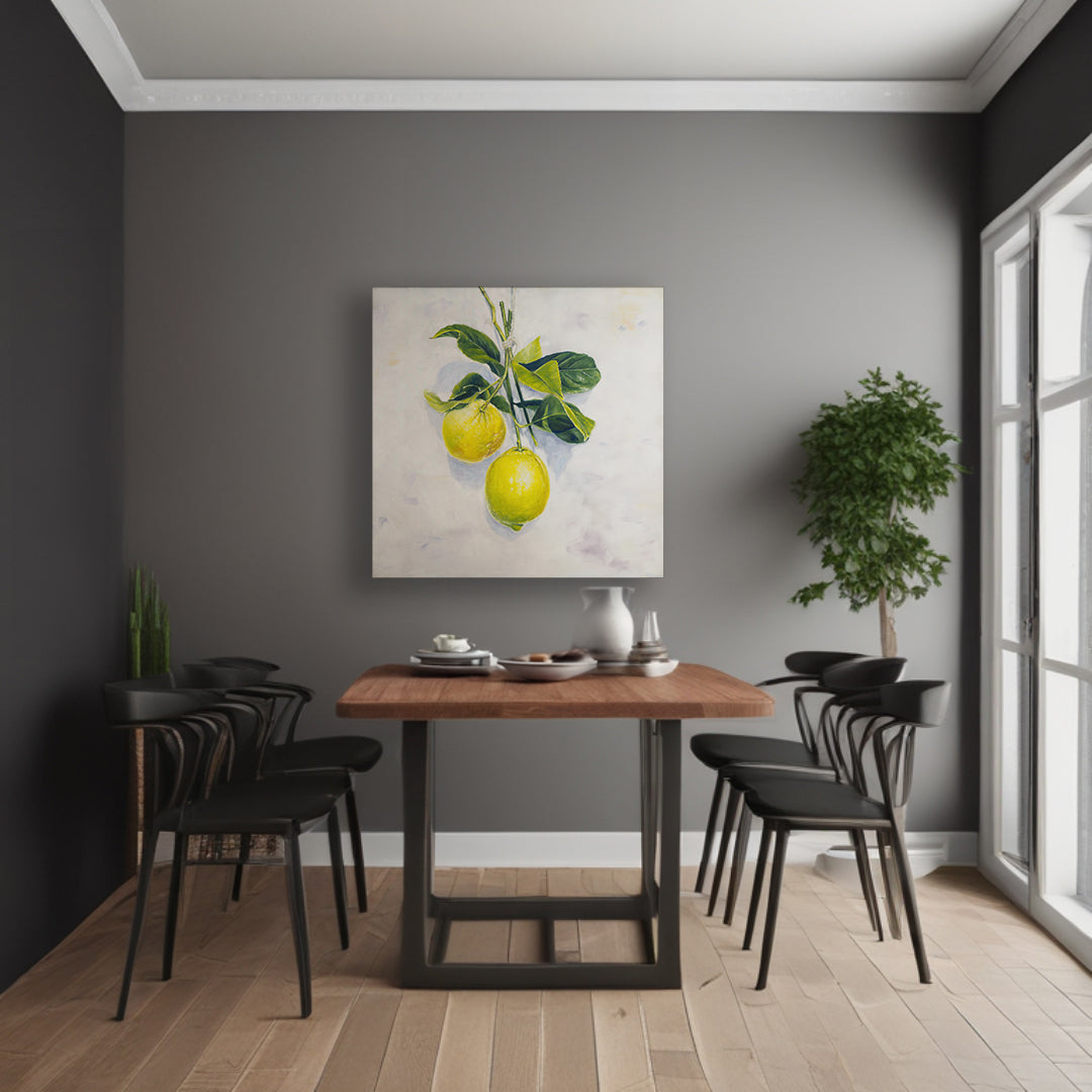 Garden Lemons - Original Oil Painting by Robyn Palescandolo