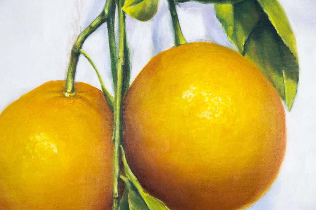 Garden Oranges - Original Oil Painting by Robyn Palescandolo