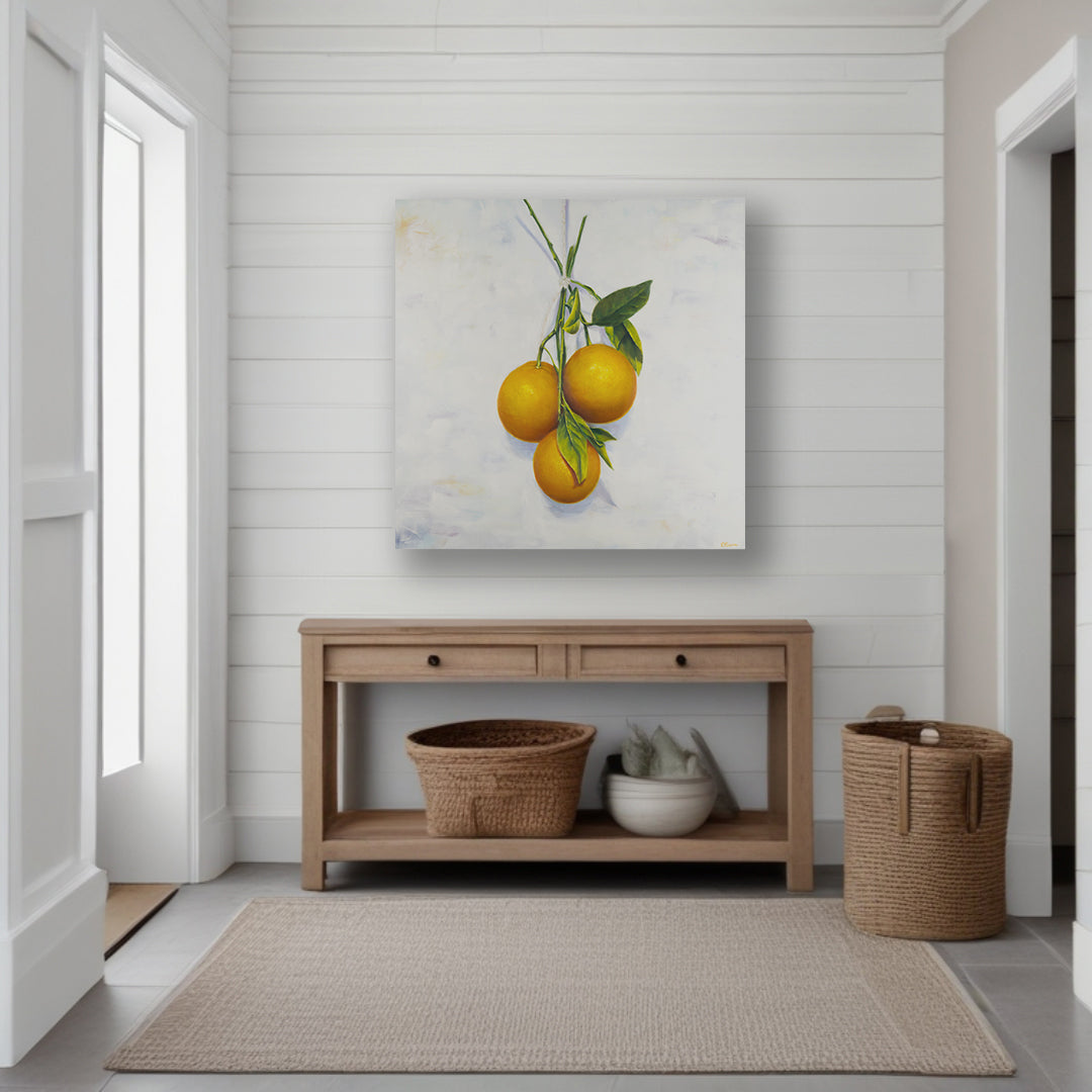 Garden Oranges - Original Oil Painting by Robyn Palescandolo