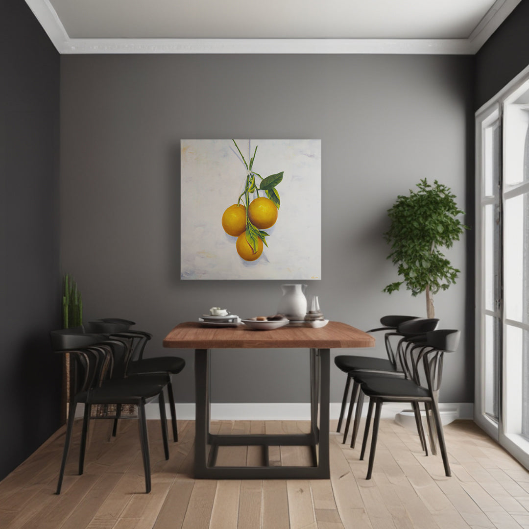 Garden Oranges - Original Oil Painting by Robyn Palescandolo