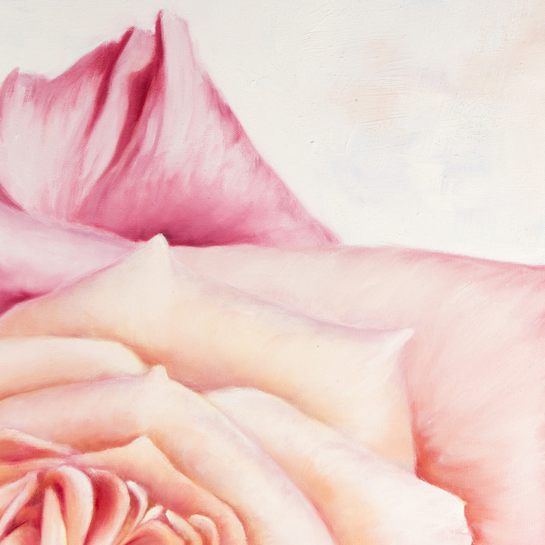 Pink Heirloom Rose - Original Oil Painting by Robyn Palescandolo