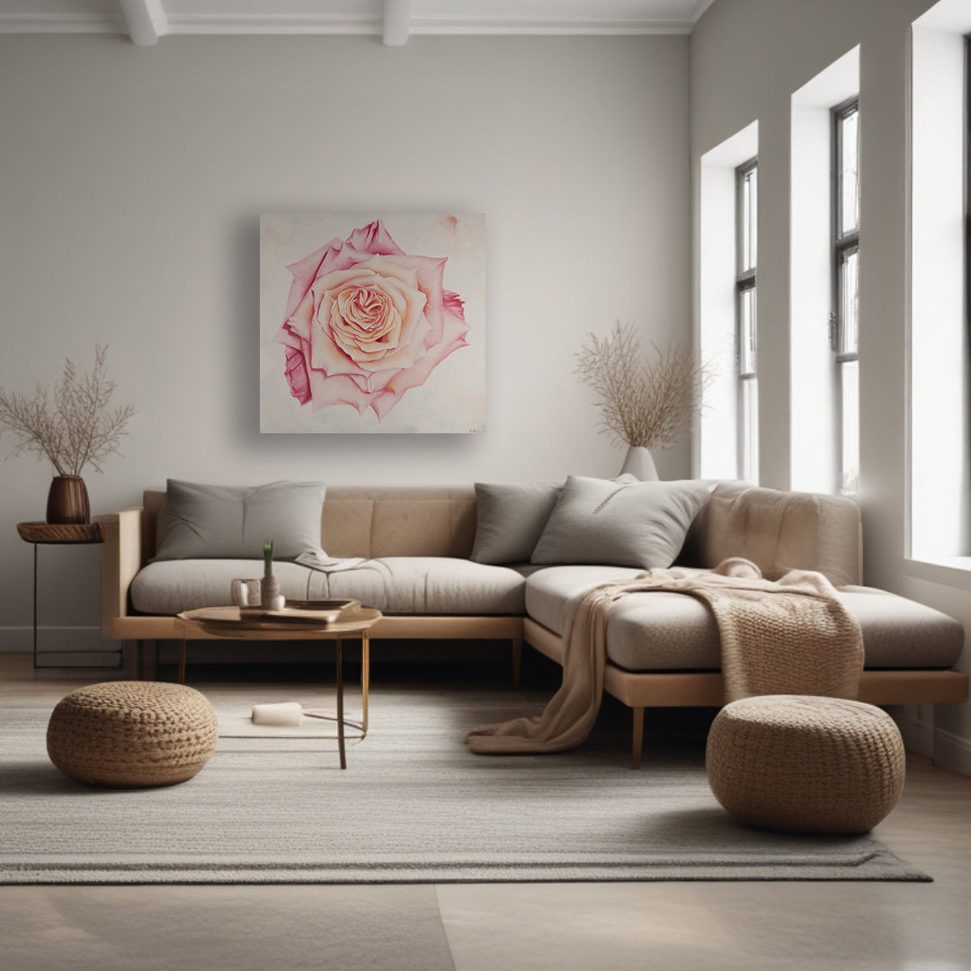 Pink Heirloom Rose - Original Oil Painting by Robyn Palescandolo
