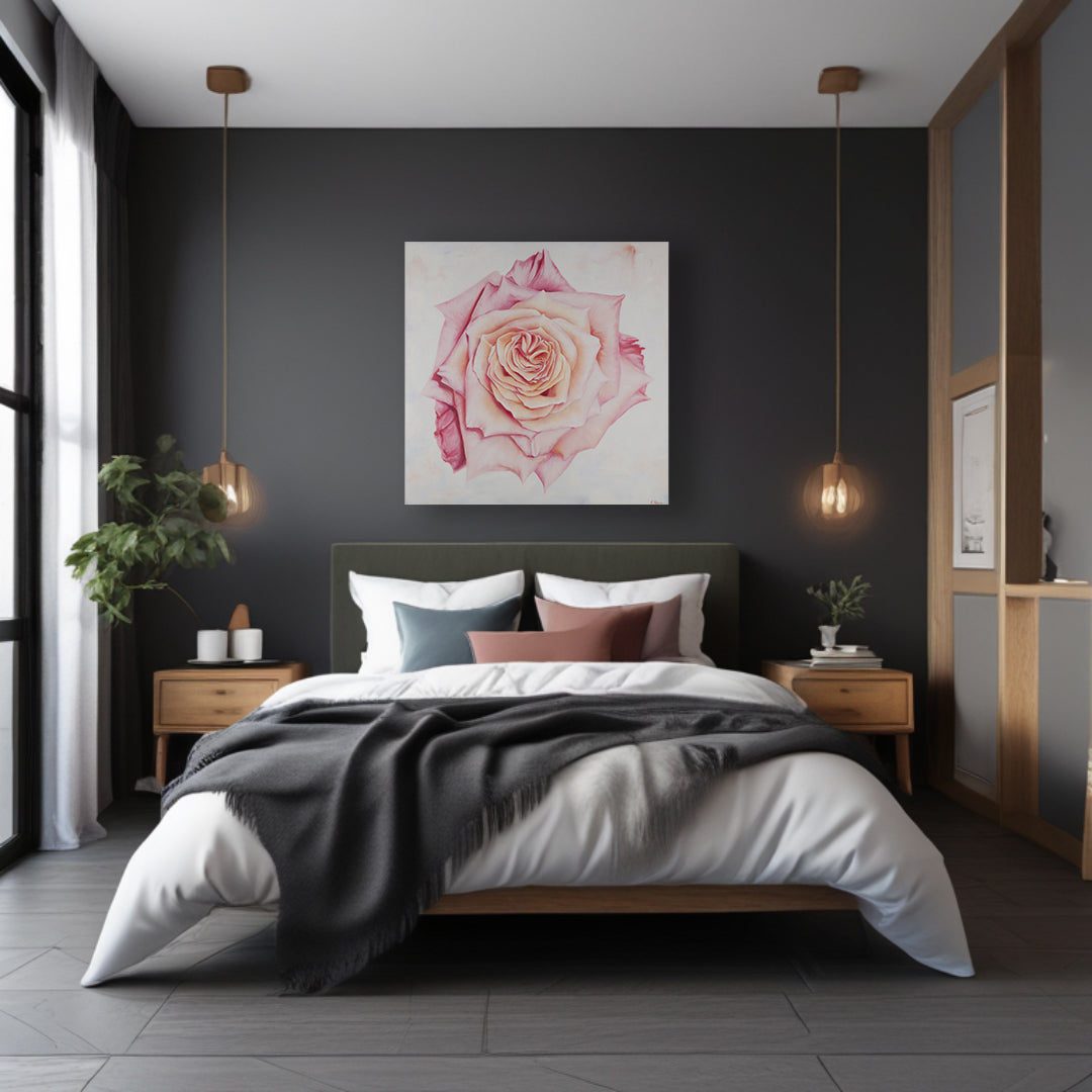 Pink Heirloom Rose - Original Oil Painting by Robyn Palescandolo