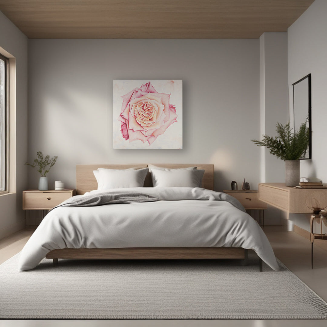 Pink Heirloom Rose - Original Oil Painting by Robyn Palescandolo