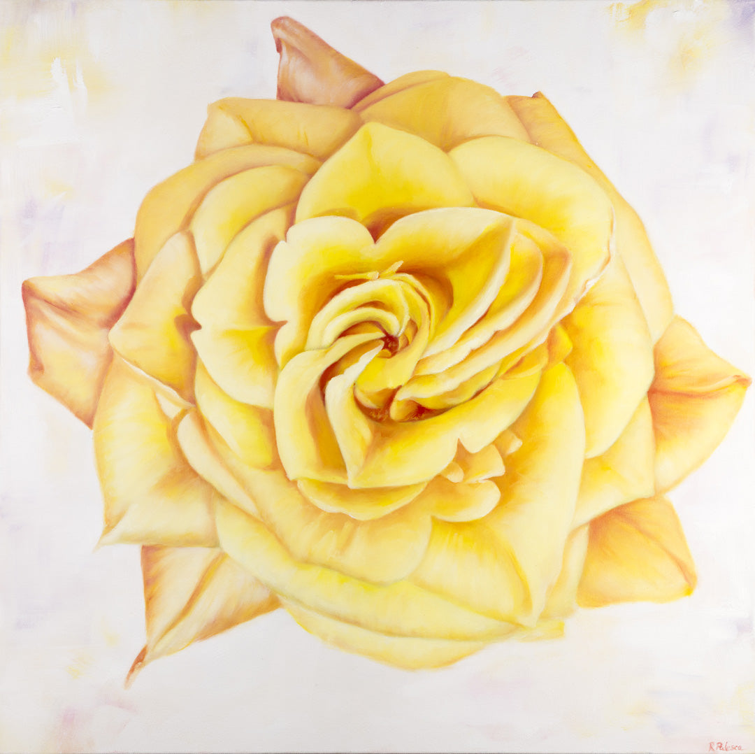 Yellow Heirloom Rose - Botanical Print on Fine Art Paper
