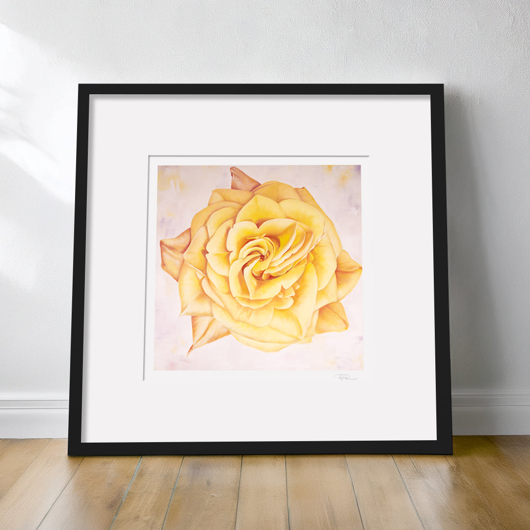 Yellow Heirloom Rose - Botanical Print on Fine Art Paper