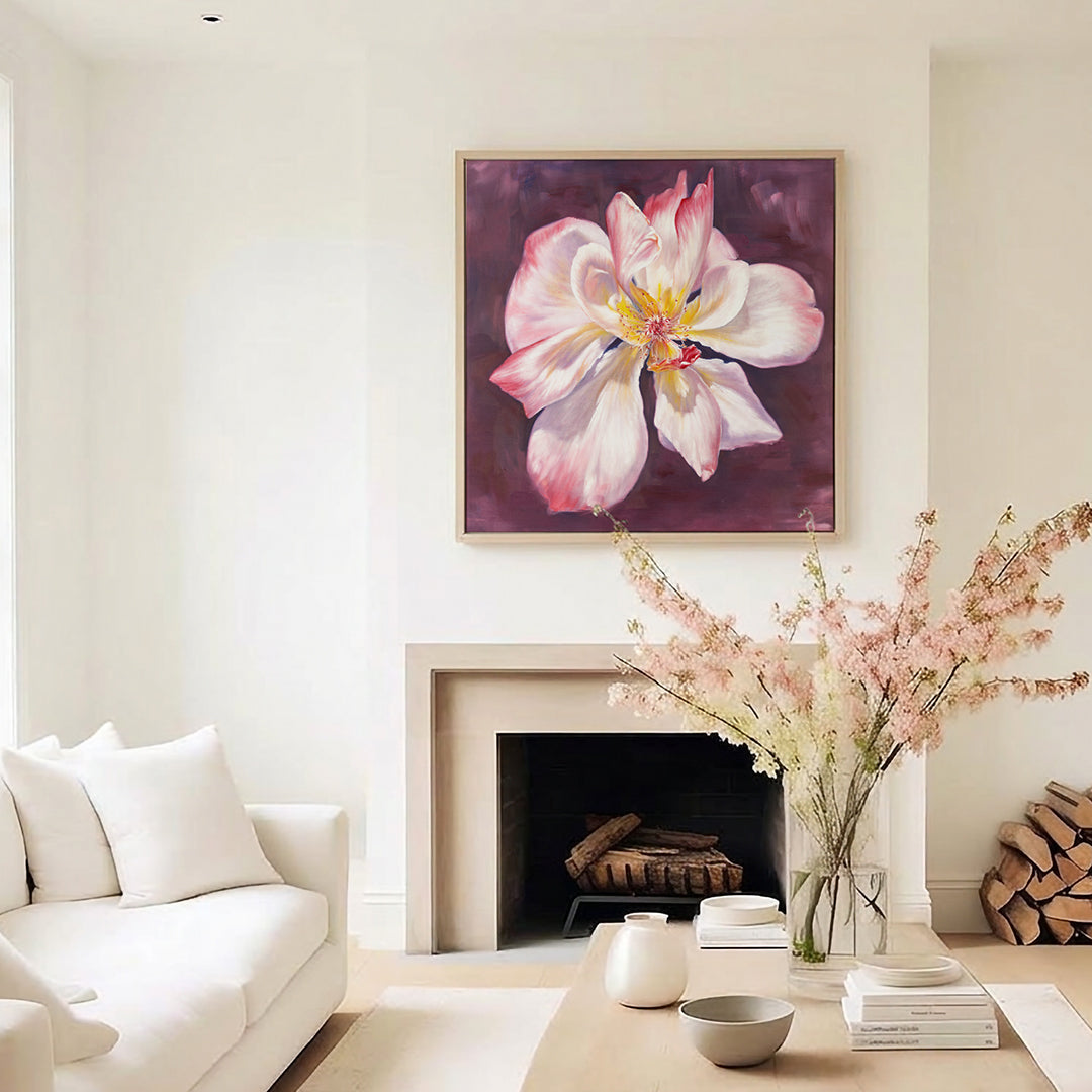 Fading Garden Rose - Original Oil Painting by Robyn Palescandolo
