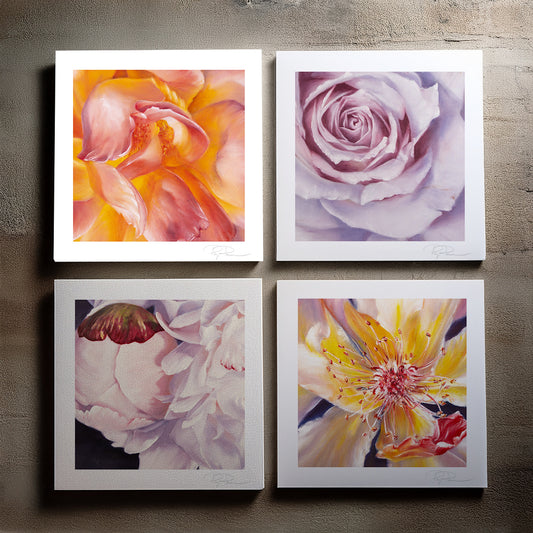Closeups 2 - Set of 4 Botanical Prints on Fine Art Paper