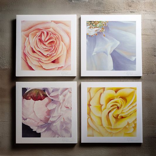 Closeups - Set of 4 Botanical Prints on Fine Art Paper