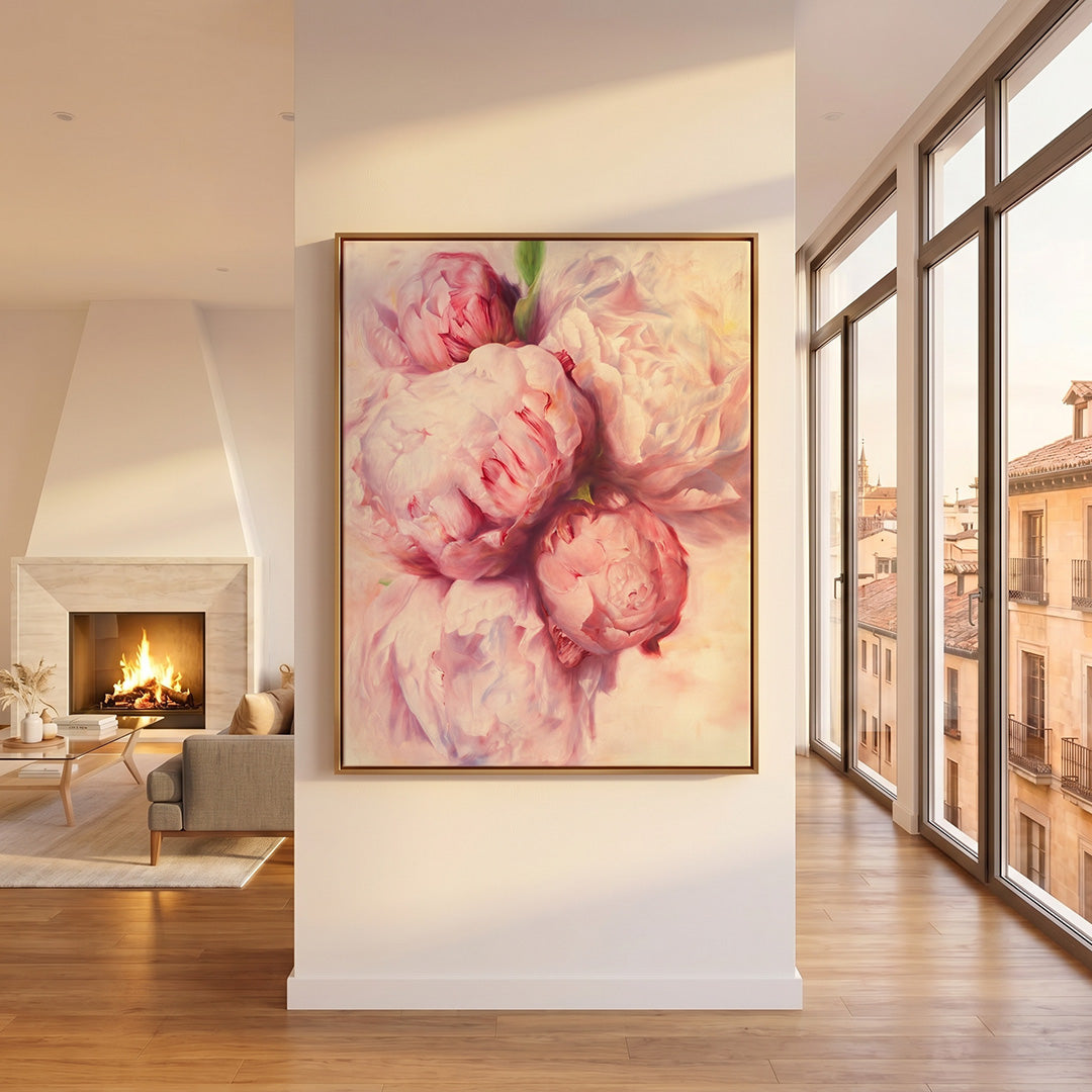 Bouquet of Peonies - Original Oil Painting by Robyn Palescandolo