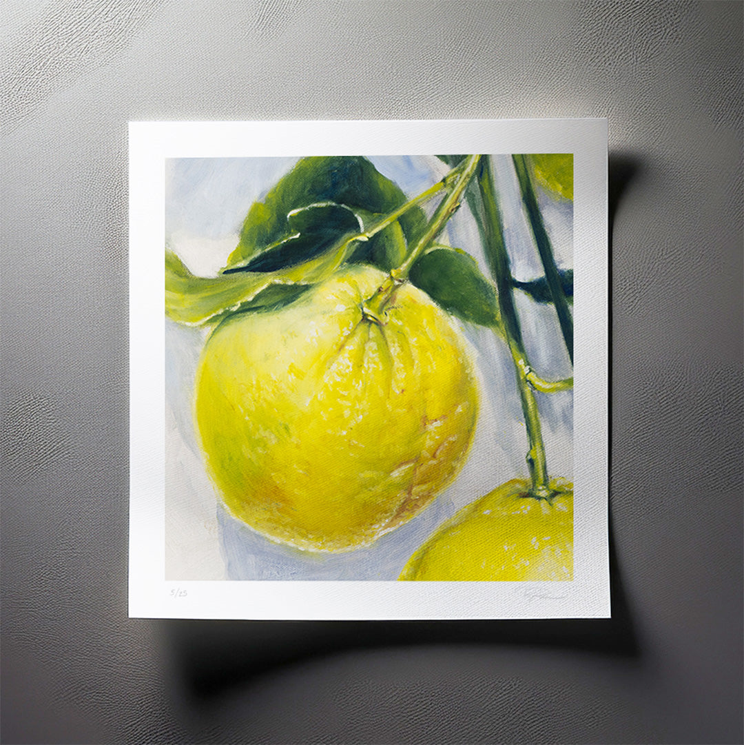Garden Lemons, Detail - Limited Edition Botanical Print on Fine Art Paper
