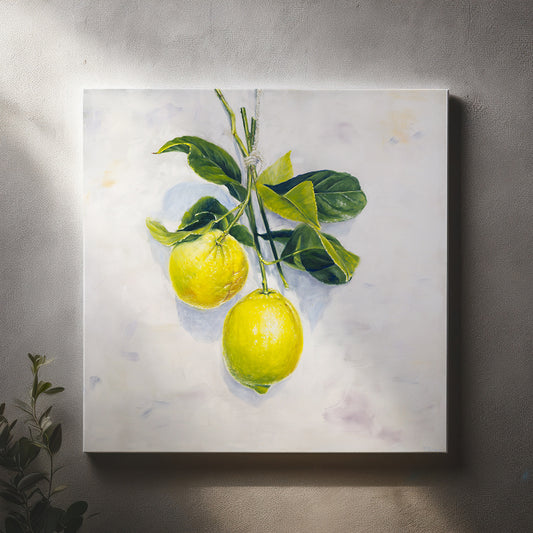 Garden Lemons - Original Oil Painting by Robyn Palescandolo