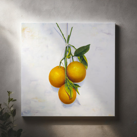Garden Oranges - Original Oil Painting by Robyn Palescandolo