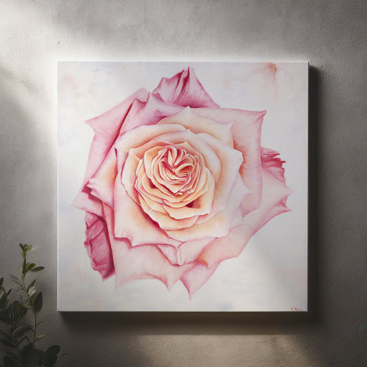 Pink Heirloom Rose - Original Oil Painting by Robyn Palescandolo