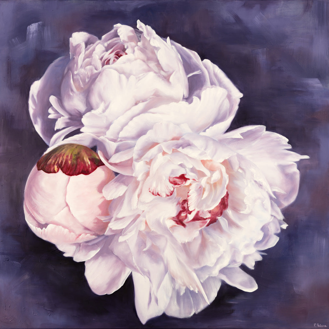 Bouquet: White Winter Peonies - Limited Edition Botanical Print on Fine Art Paper - Series of 25