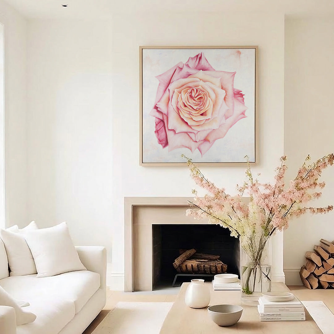 Pink Heirloom Rose - Original Oil Painting by Robyn Palescandolo
